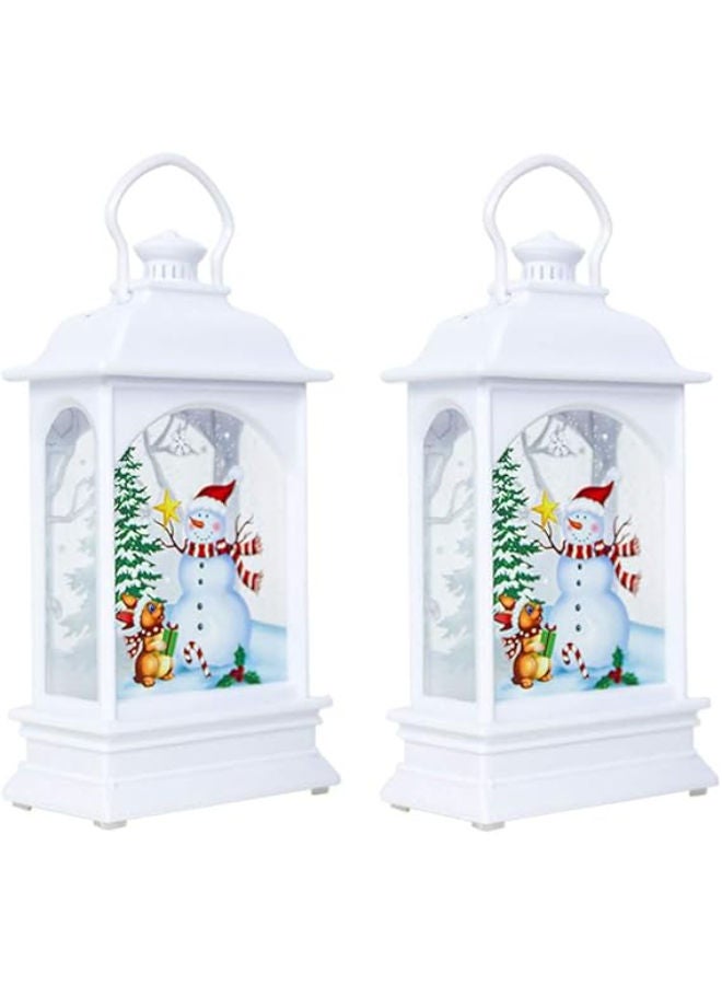 قطعتان - فانوس كرة الثلج لعيد الميلاد 4.9 بوصة - Image 1