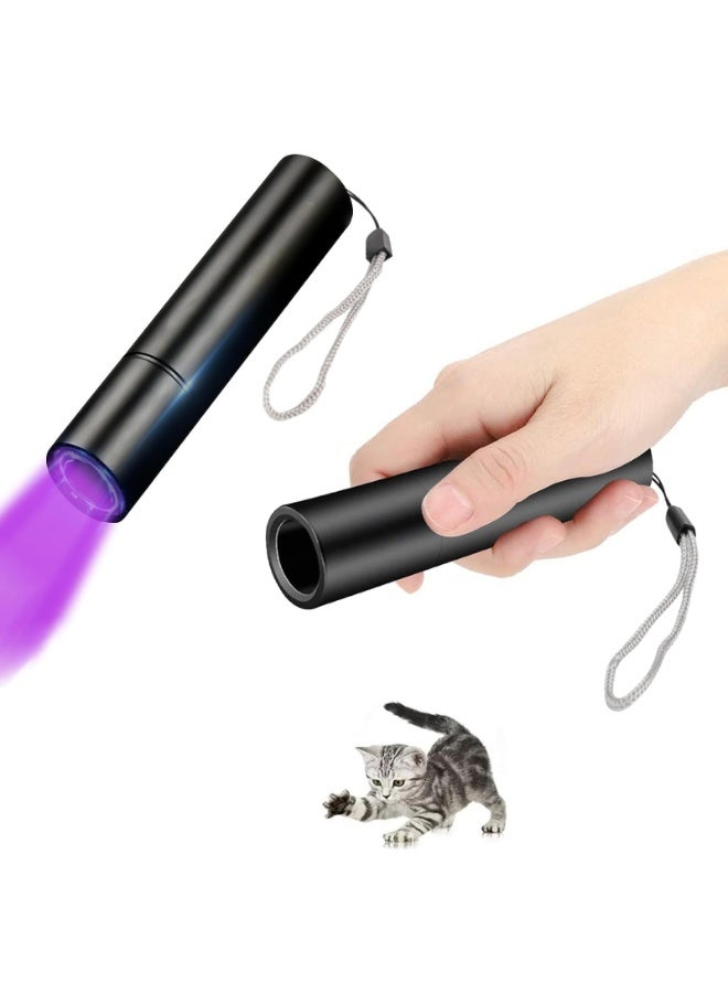 Rechargeable 365 nm Purple Light UV Flashlights, Portable Handheld Flashlights, Black Light for Pet Urine Detection, Fungus Detection, Cat Ringworm, UV Lamp, UV Flashlights  - Image 1