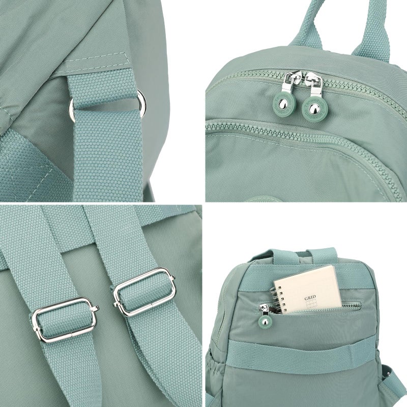 Tanweibago Mini Nylon Women Backpacks,11L Small Ladies backpacks Casual Lightweight Women Shopping Travel Daypack (Light Green) - Image 4
