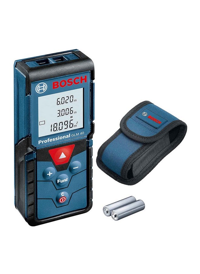 BOSCH GLM 40 Professional Digital Laser Measure Blue and Black 10.5 x 4.1 x 2.4 cm JE0 601 072 902  - Image 2
