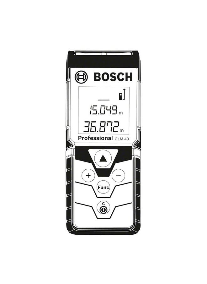 BOSCH GLM 40 Professional Digital Laser Measure Blue and Black 10.5 x 4.1 x 2.4 cm JE0 601 072 902  - Image 3