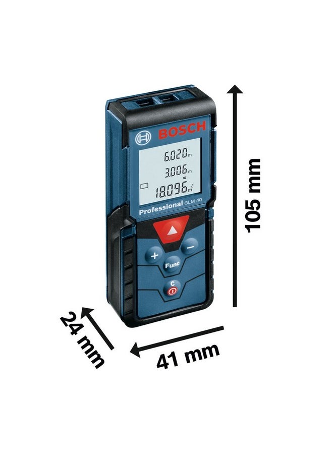 BOSCH GLM 40 Professional Digital Laser Measure Blue and Black 10.5 x 4.1 x 2.4 cm JE0 601 072 902  - Image 5