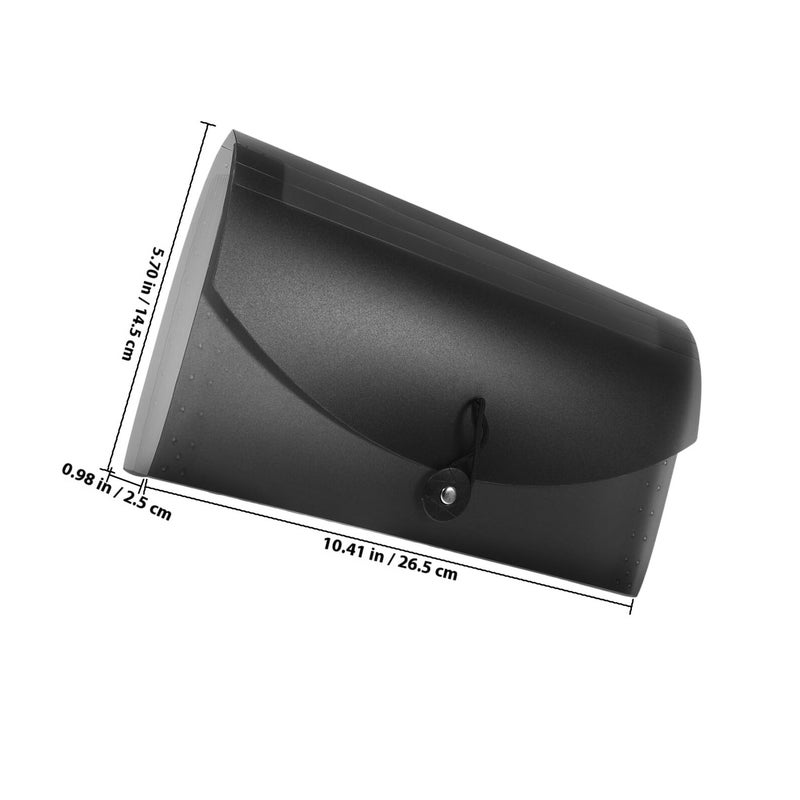 Black Expandable Accordion File Folder Organizer For Office Document Receipt And Tax Bill Storage - Image 3