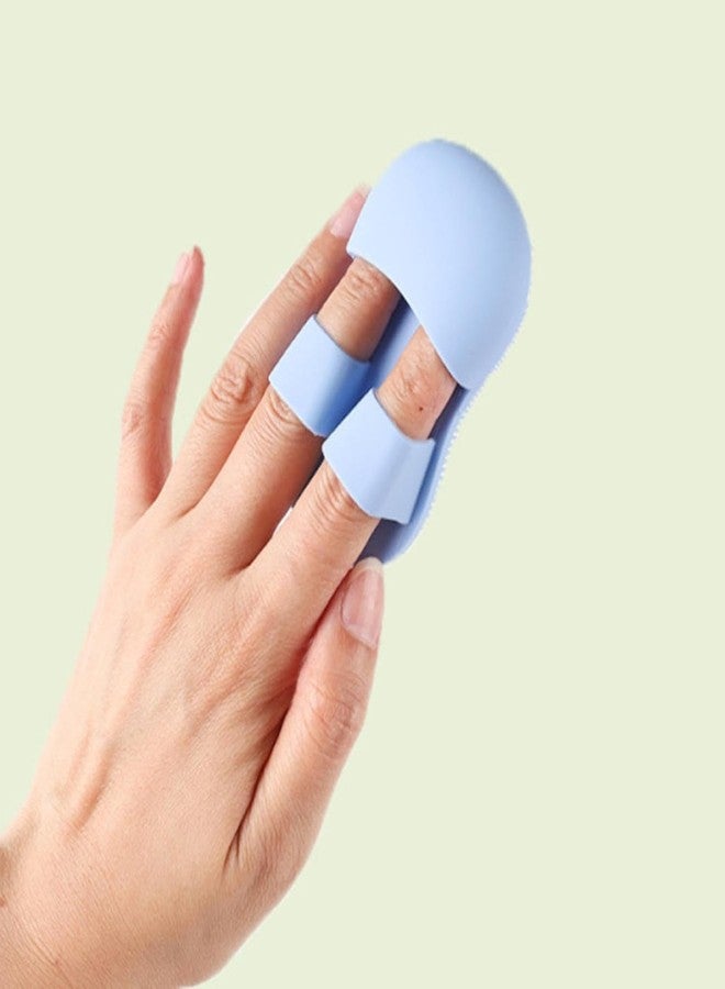ALMOZA Small Silicone Face Scrub Pad - Soft Manual Cleansing Tool with Finger Grip for Deep Cleaning & Exfoliation - Travel-Friendly for All Skin Types (Pack of 4) - Image 4
