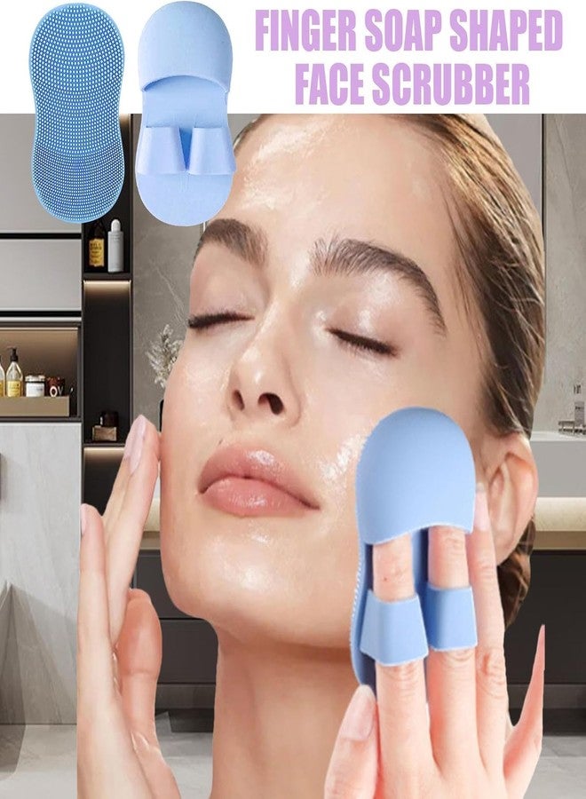 ALMOZA Small Silicone Face Scrub Pad - Soft Manual Cleansing Tool with Finger Grip for Deep Cleaning & Exfoliation - Travel-Friendly for All Skin Types (Pack of 4) - Image 5