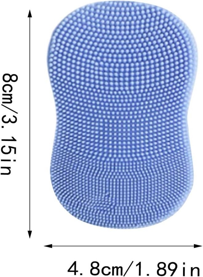 ALMOZA Small Silicone Face Scrub Pad - Soft Manual Cleansing Tool with Finger Grip for Deep Cleaning & Exfoliation - Travel-Friendly for All Skin Types (Pack of 4) - Image 3