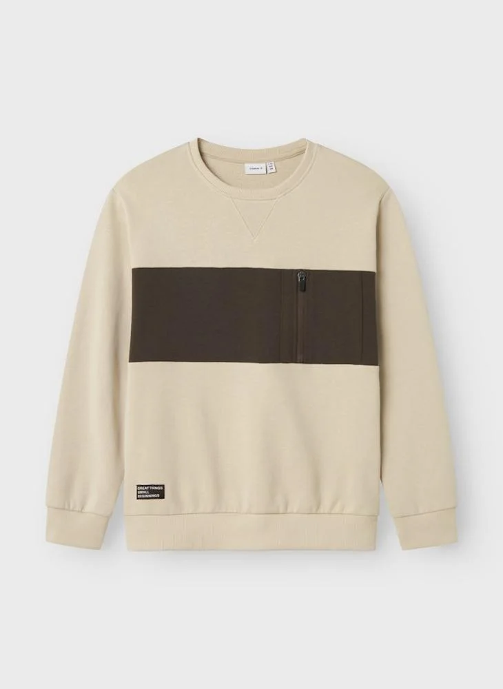 نيم ات Kids Nkmlionel Stripe Sweatshirt