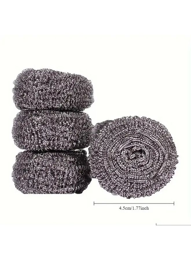 Stainless Steel Scrubber Brushes 4pcs Durable Rust Resistant Kitchen Cleaning Tools - Image 2