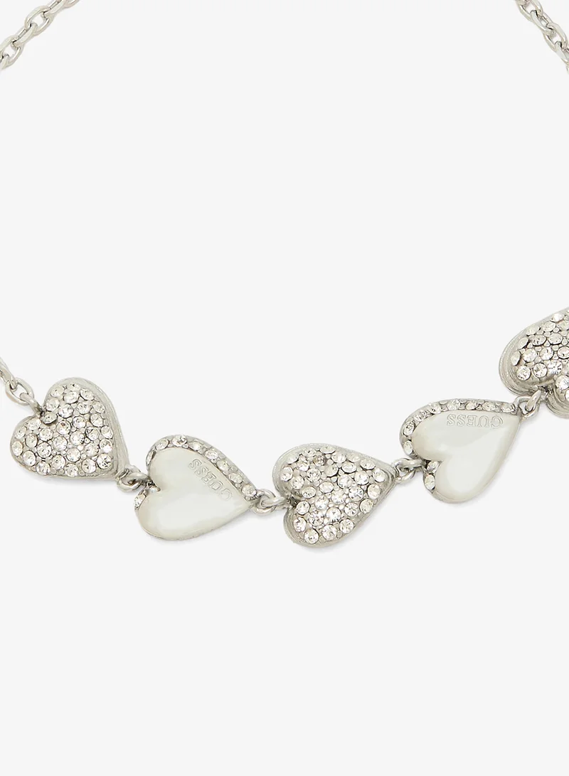GUESS Multi Hearts Pave Chain Bracelet