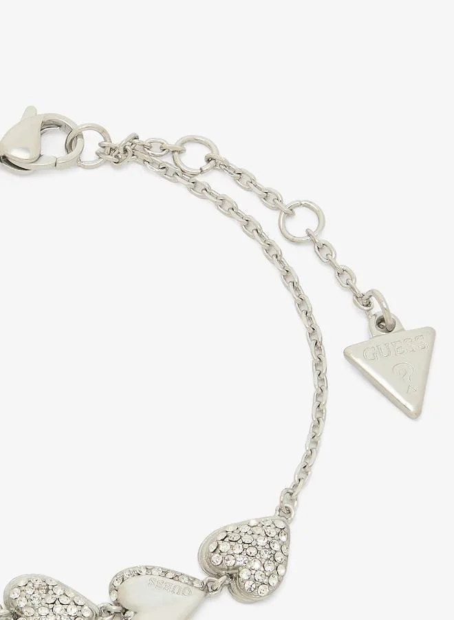 GUESS  Multi Hearts Pave Chain Bracelet for Women | Best Price UAE
