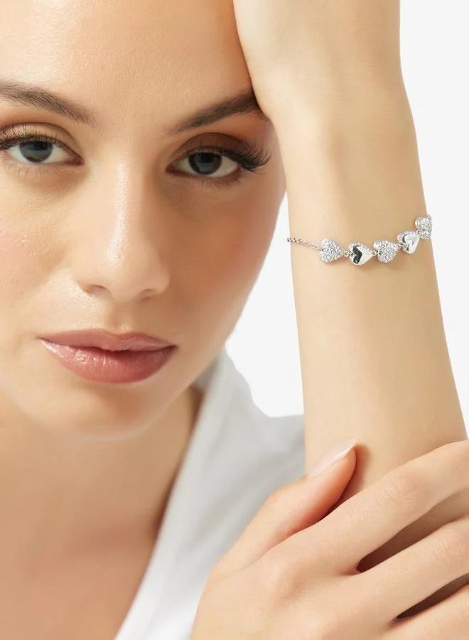 GUESS  Multi Hearts Pave Chain Bracelet for Women | Best Price UAE