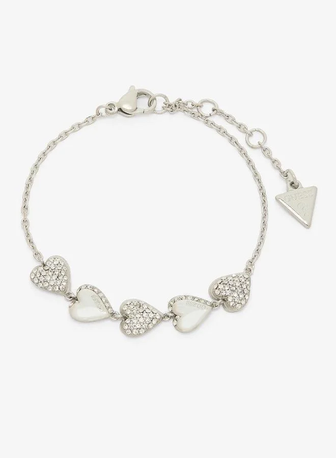 GUESS  Multi Hearts Pave Chain Bracelet for Women | Best Price UAE