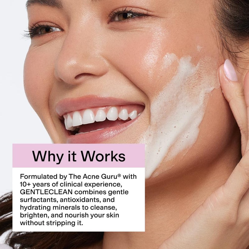 CLEARSTEM - GENTLECLEAN Vitamin C Infused Calming Wash - Facial Cleanser, Makeup Remover - Goldenseal + Green Tea - Facial Skin Care Products - Gluten Free, Cruelty Free - 6 fl oz / 207ml - Image 5