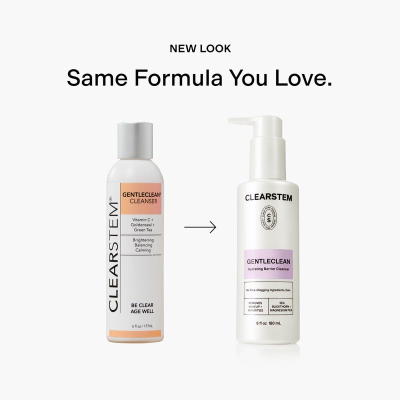 CLEARSTEM - GENTLECLEAN Vitamin C Infused Calming Wash - Facial Cleanser, Makeup Remover - Goldenseal + Green Tea - Facial Skin Care Products - Gluten Free, Cruelty Free - 6 fl oz / 207ml - Image 3