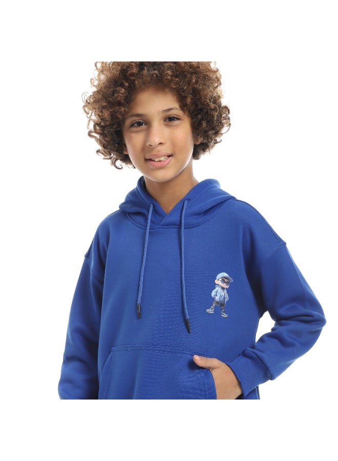 سيزار هودي  أولادي ميلتون شتوي مزود بطباعات علي الصدر والضهر - Image 5