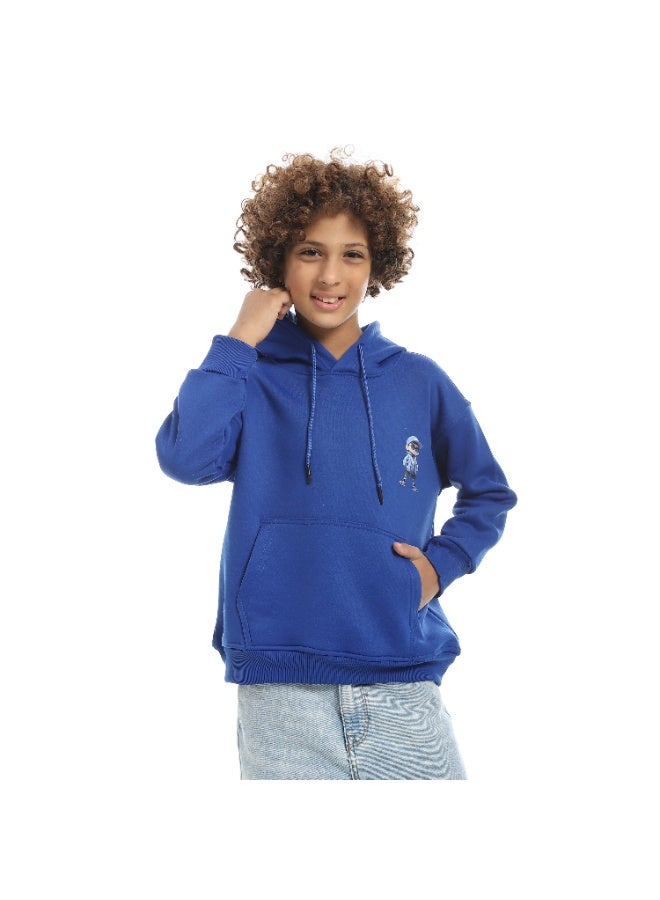 سيزار هودي  أولادي ميلتون شتوي مزود بطباعات علي الصدر والضهر - Image 1