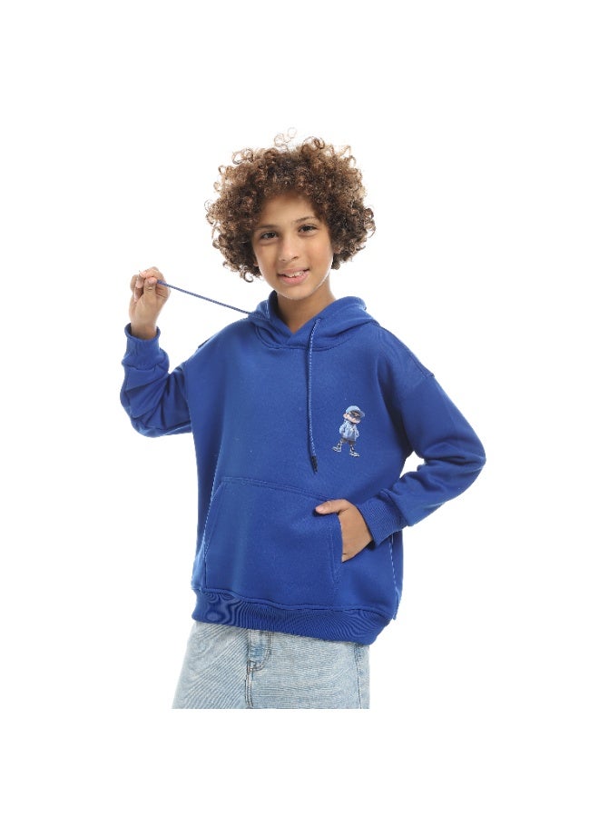 سيزار هودي  أولادي ميلتون شتوي مزود بطباعات علي الصدر والضهر - Image 2