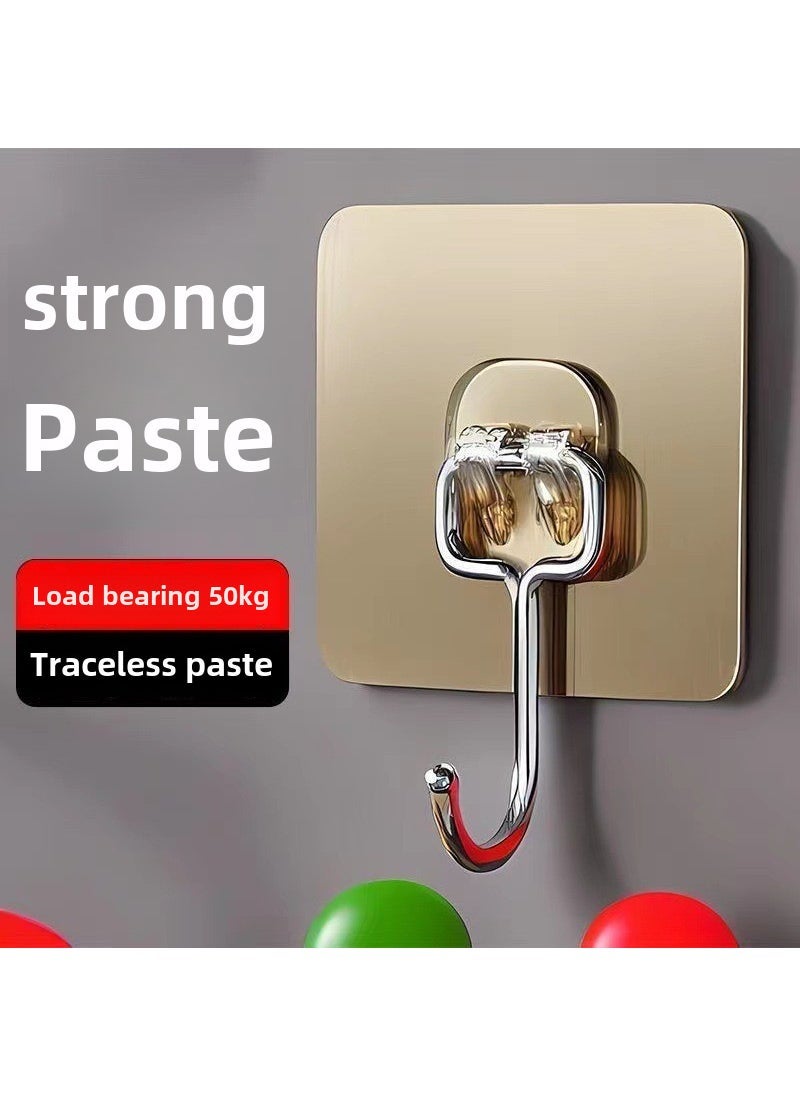 Generic Heavy Duty Adhesive Hooks, Transparent, No-Drill, Wall-Mounted Brushed Big Hook [Big Hook]] 