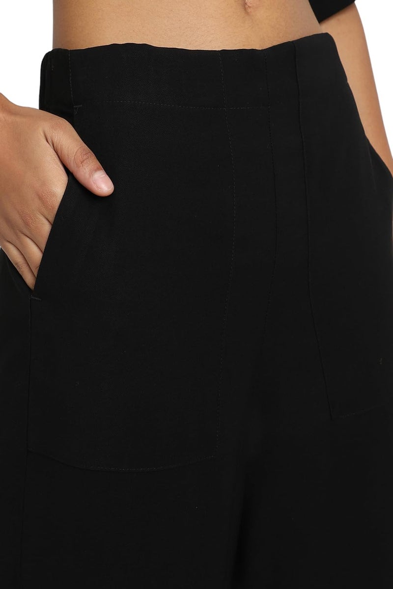 Forever 21 Women's Regular Pants (FWA24CPAF0049_Black - Image 4