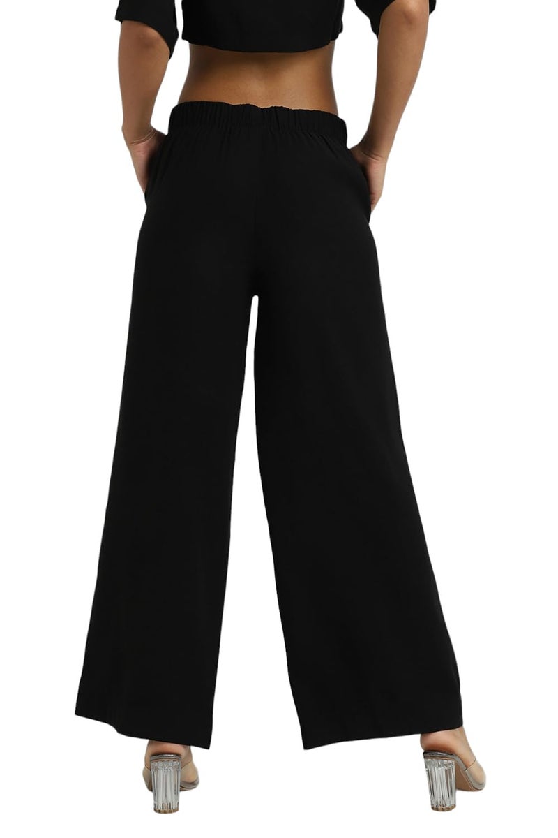 Forever 21 Women's Regular Pants (FWA24CPAF0049_Black - Image 3