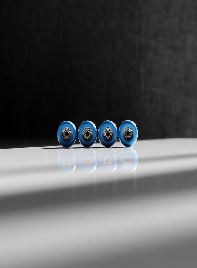 Noahwood Fingerboard Wheel Finger Skateboard Extreme Sports Silent Durable Non-skid Strong Grip Handmade Strong Blue Surfboard Wheels+2 pcs grip tape - Image 4