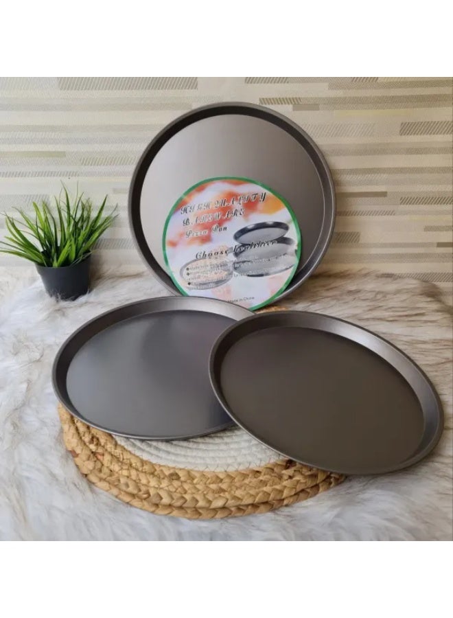 صواني بيتزا قطعتين عالية الجودة مقاومة للحرارة وغير لاصقة للاستخدام في الفرن والميكروويف، خفيفة الوزن وسهلة التنظيف، مناسبة للبيتزا والمعجنات والكعك والمخبوزات، صديقة للبيئة وخالية من المواد الضارة - Image 2