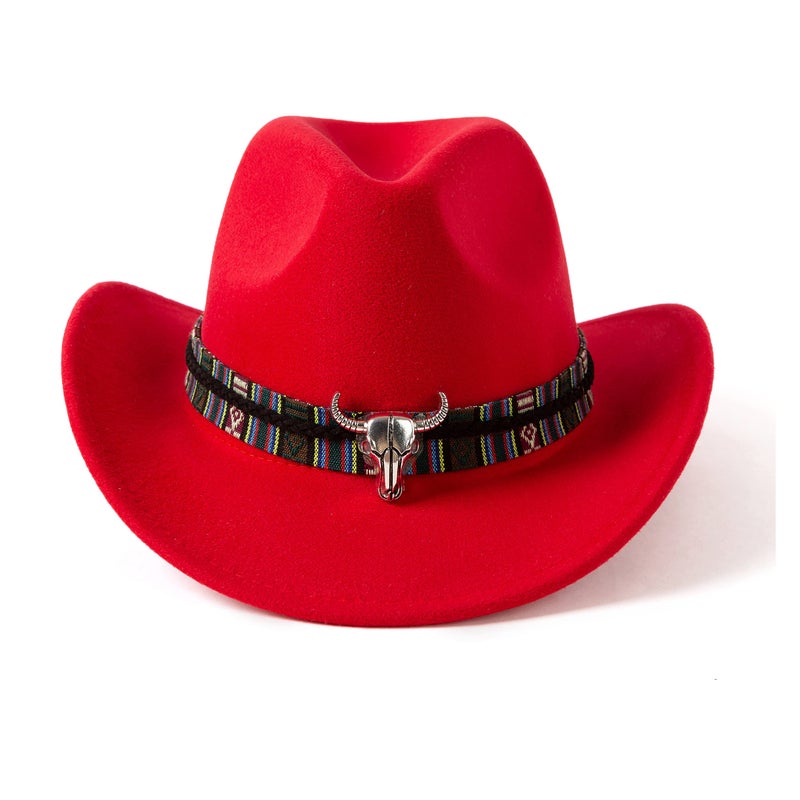 Gossifan Classic Womens Western Cowboy Cowgirl Hats with Wide Belt ZRed - Image 3