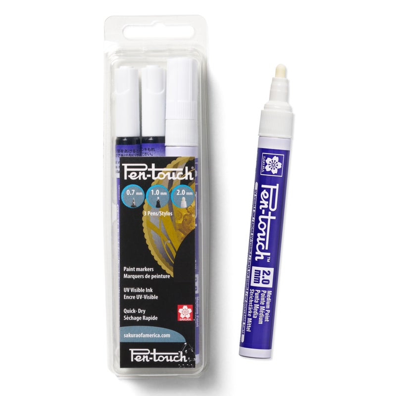 SAKURA Pen-touch UV Paint Markers, Ass't Tips, 3 PK #42000 - Image 1
