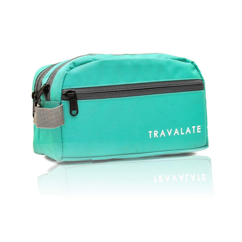 TRAVALATE Polyester Solid 8 Cms Compact Cosmetic Pouch (S_TR137T_Ocean Green) - Image 1