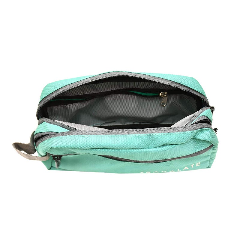 TRAVALATE Polyester Solid 8 Cms Compact Cosmetic Pouch (S_TR137T_Ocean Green) - Image 4