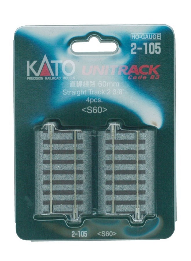 Kato Kato USA Inc. HO 60mm 2-3/8 Straight 4 KAT2105 HO Track 