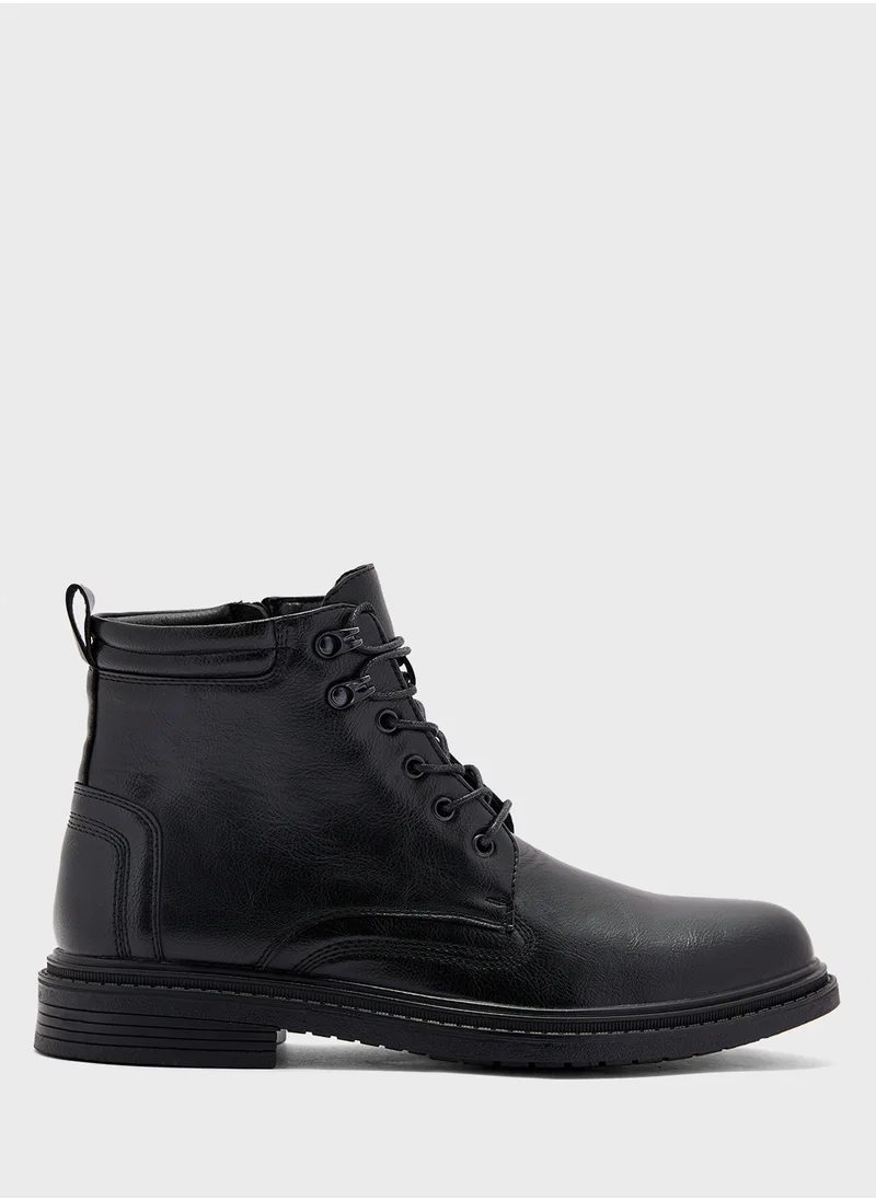 روبرت وود Ankle Lace Up Biker Boots