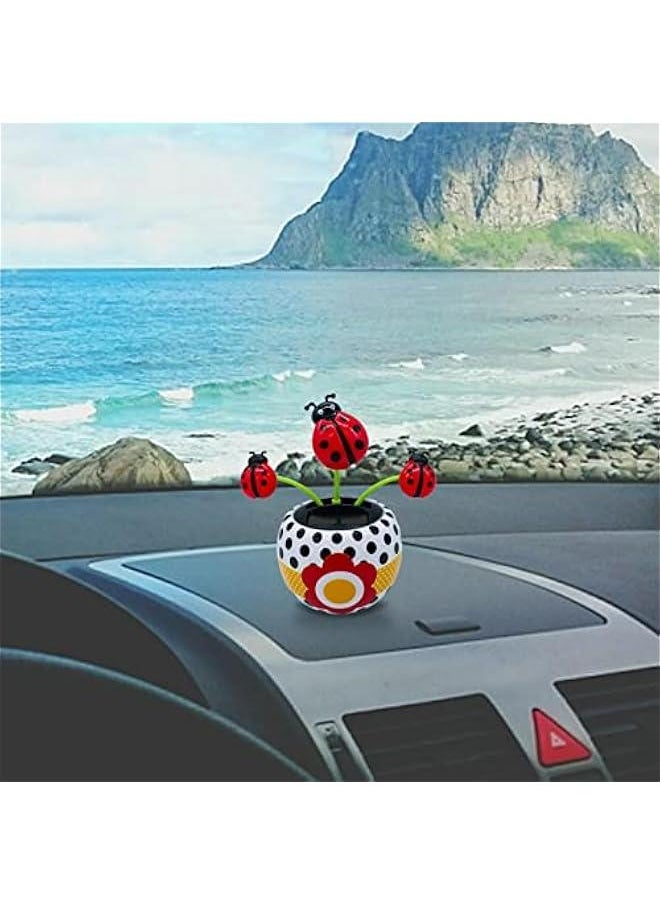 Solar Dancing Flower,Cute Power Flower for Car Decoration Swing Flowers,Solar Dashboard Decorations Flower Dancing Toy Car Dashboard Flower Swinging Doll Car Desktop Home Ornament  - Image 2