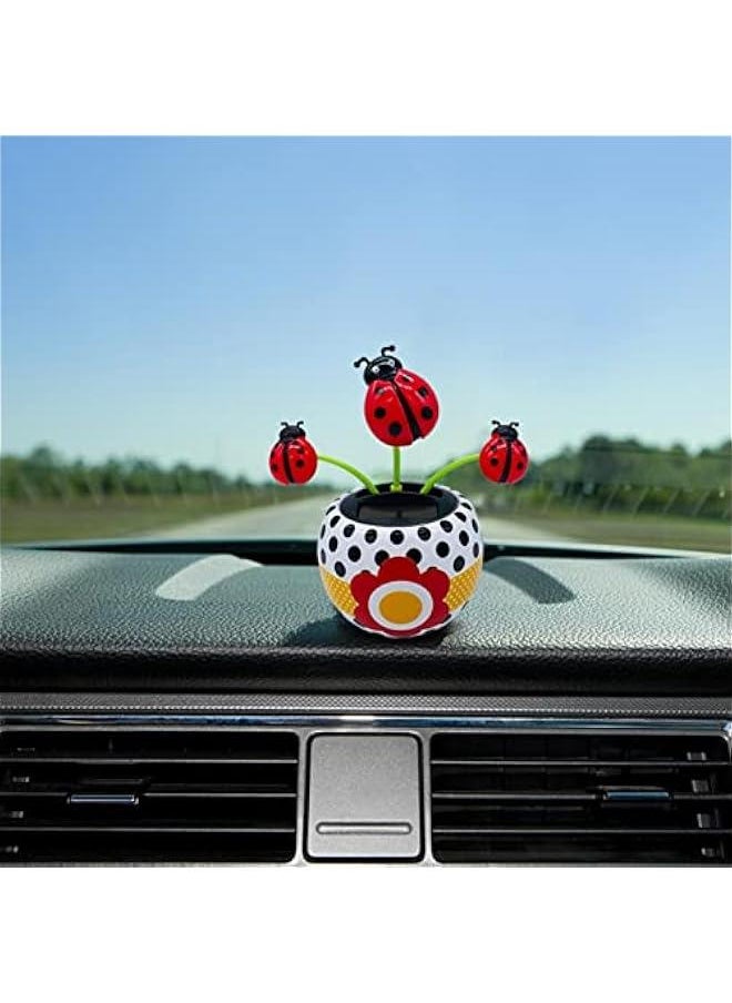 Solar Dancing Flower,Cute Power Flower for Car Decoration Swing Flowers,Solar Dashboard Decorations Flower Dancing Toy Car Dashboard Flower Swinging Doll Car Desktop Home Ornament  - Image 3