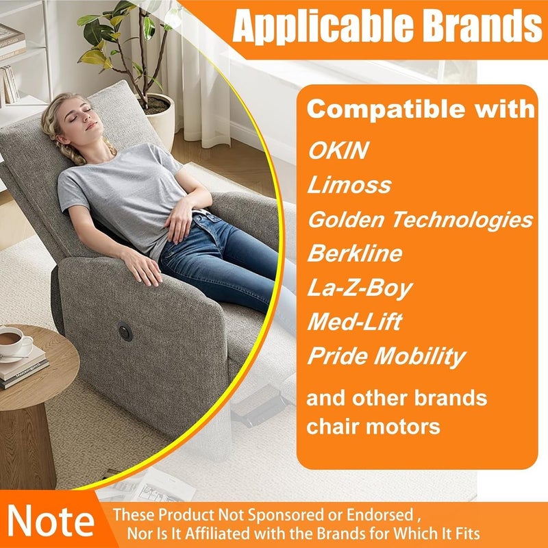 Swess Recliner Switching with 2 Button 5 Pin Plug for Electric Sofa Recliner Lift Chair Electric Handset Control Replacement （2 Pack） - Image 5