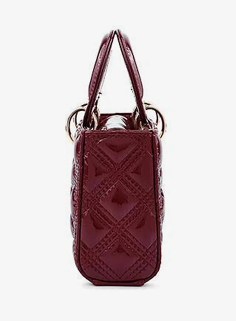 Cuple Maroon Cuple Textured Zip Shoulder Bag for Women | Best Price UAE