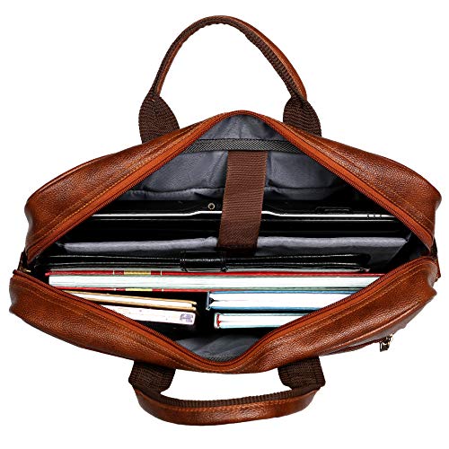 Hard Craft Vegan Leather Office Laptop Messenger and Shoulder Side Sling Hand Bag For Men Corporate Executive Briefcase Bag For Man Supports Laptop Upto 15.6 inches - Image 4