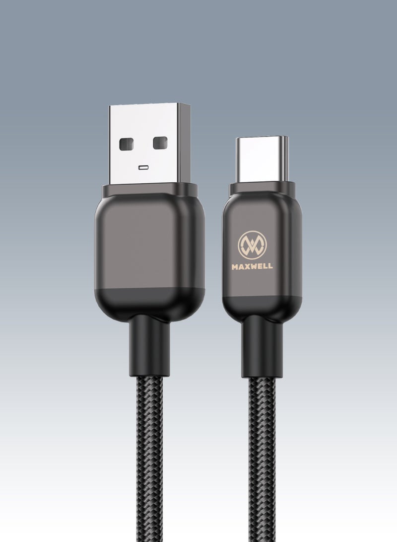 Maxwell Electronics Maxwell Thunder Line Series Cable USB-A to Type-C (1 meter) Fast Charging Compatible with iPhone 16 Pro Max, 16 Plus, 16 Pro, 16, Samsung S25 Ultra, S25, iPhone 15 Pro Max, etc.  - Image 1