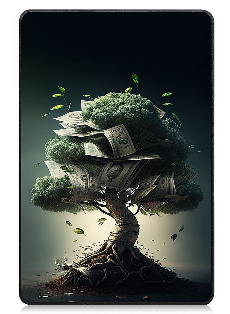 Theodor Protective Flip Case For Apple iPad Pro 13 (2024) With Trifold Stand Auto Wake Sleep Shockproof Cover Money Plant - Image 1