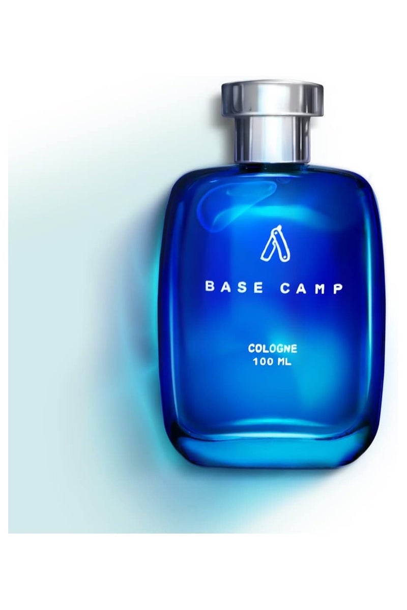 Ustraa Base Camp Cologne for Men, 100ml – Long Lasting Perfume with Cool Crisp Mountain Air Fragrance | Fresh Zingy Aquatic Notes | Everyday Masculine Scent in Classy Glass Bottle - Image 2