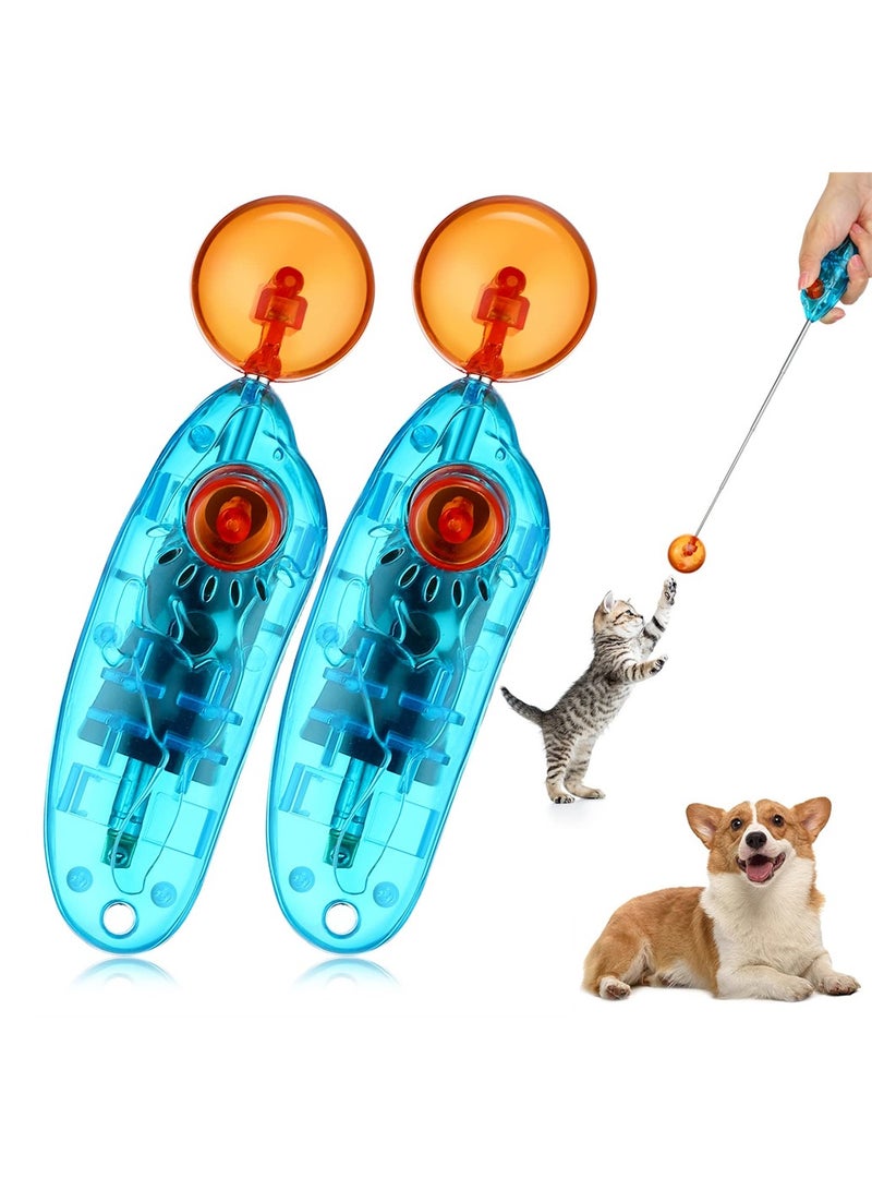 Cat Training Clicker Kit, 2 Pcs Dog Training Clickers Pet Training Clicker with Retractable Target Stick, Positive Behavior Reinforcer for Cats Dog Pets, New Puppy Essentials, Dog Whistle - Image 1