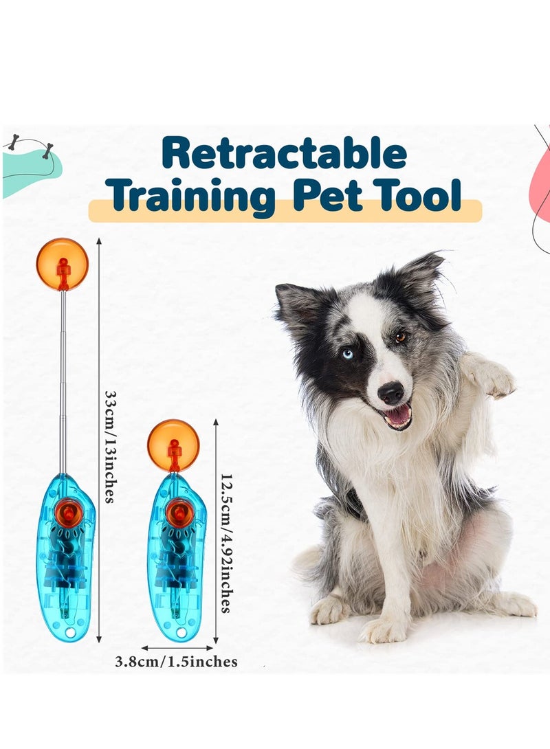 Cat Training Clicker Kit, 2 Pcs Dog Training Clickers Pet Training Clicker with Retractable Target Stick, Positive Behavior Reinforcer for Cats Dog Pets, New Puppy Essentials, Dog Whistle - Image 2