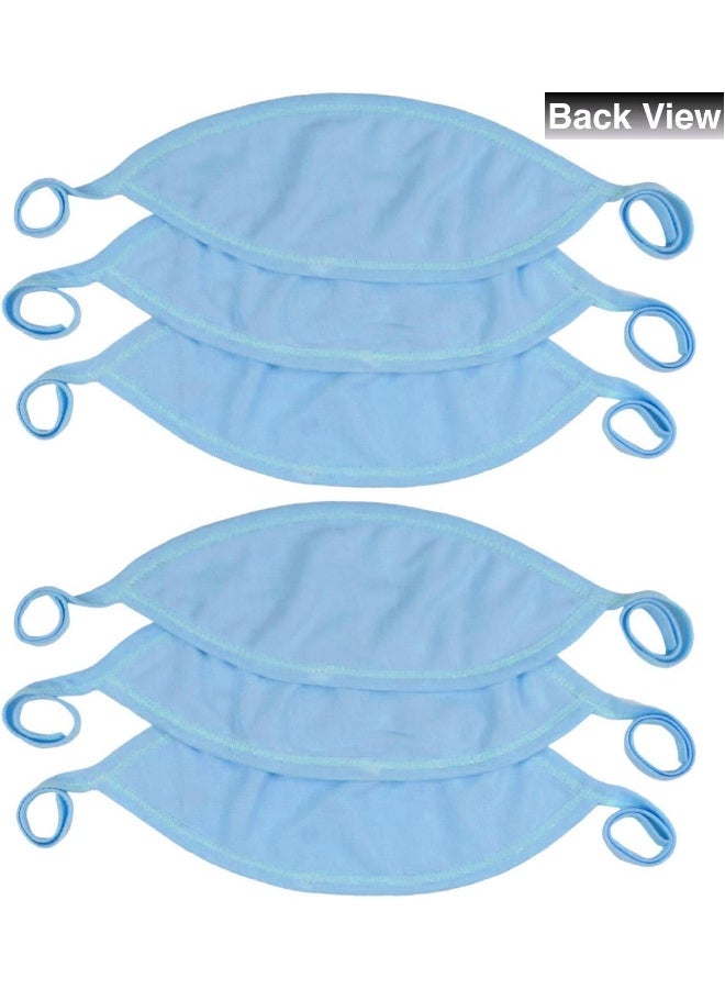 ToBeInStyle حزمة 6 قطع من حزام البطن المريح للمواليد الجدد - أزرق - مقاس واحد - Image 3