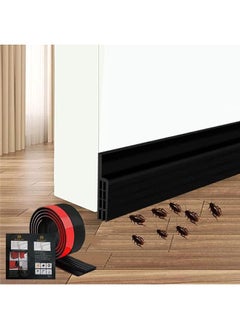 Arabest Door Draft Stopper, Door Bottom Seal for Exterior & Interior Doors Blocker for Insects Dust Noise and Weather Stripping Black  - Image 1
