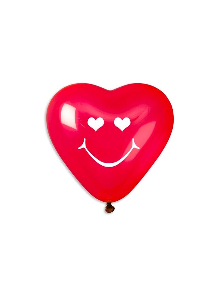 Gemar 17" Smile Red Latex Balloon 25ct - Image 1