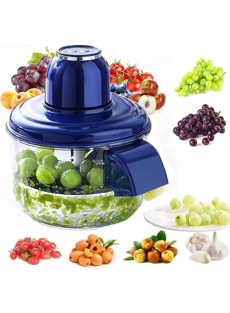 آلة تقشير الثوم الأوتوماتيكية، آلة تقشير العنب والطماطم الكرزية الكهربائية، آلة تقشير فواكه محمولة قابلة لإعادة الشحن للمطبخ، تقشير سهل للفواكه الصغيرة في المطبخ المنزلي - Image 1