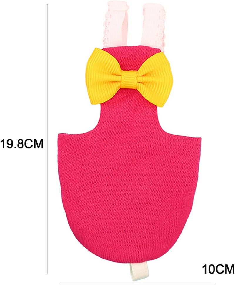 cheekyglo Bird Parrot Diaper Flight Suit Nappy Clothes Pet Goose Chicken Duck Poultry Adjustable Cloth Diaper for Small Medium Large Pet Bird,Rose Red-XL - Image 3