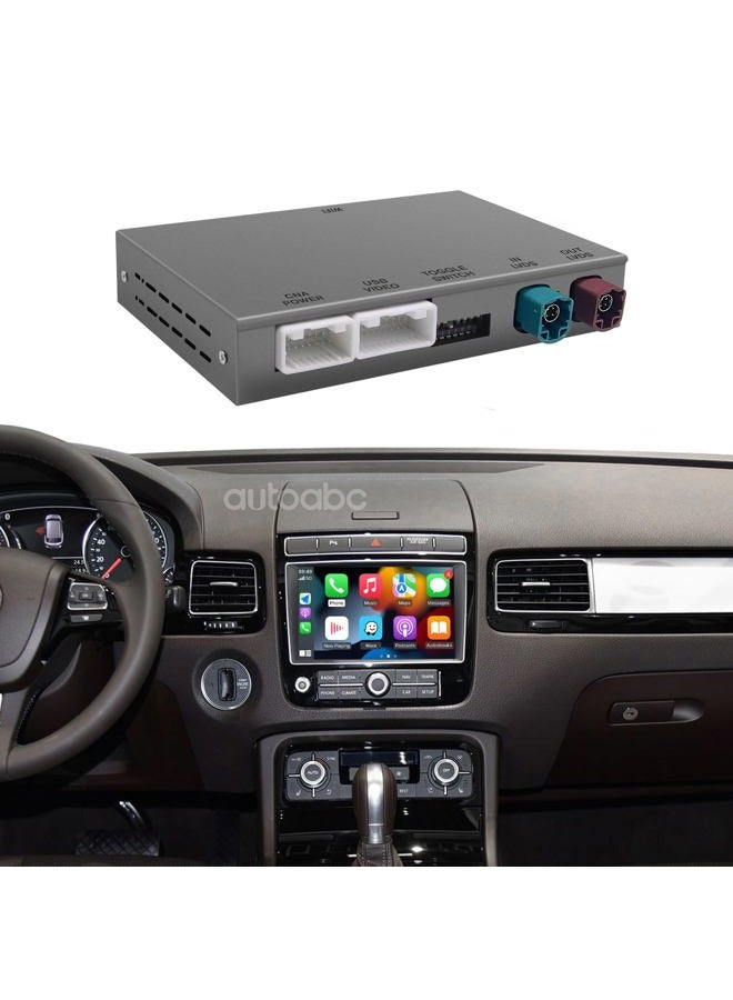 autoabc Wireless Carplay/Android Car Modification Module for Volkswagen Touareg RNS850 2011-2018 Support Mirrorlink and OEM Car Functions - Image 2