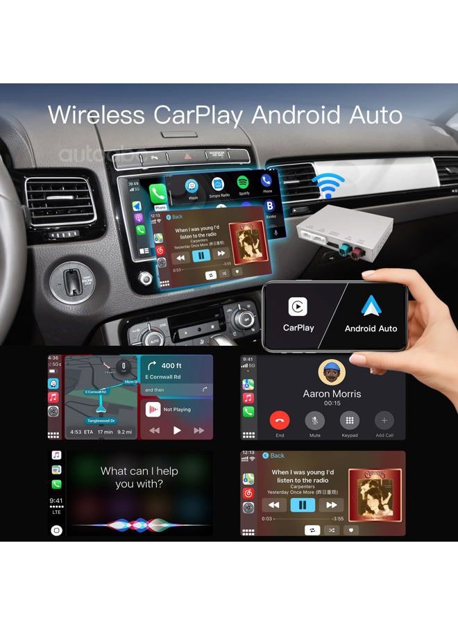 autoabc Wireless Carplay/Android Car Modification Module for Volkswagen Touareg RNS850 2011-2018 Support Mirrorlink and OEM Car Functions - Image 4
