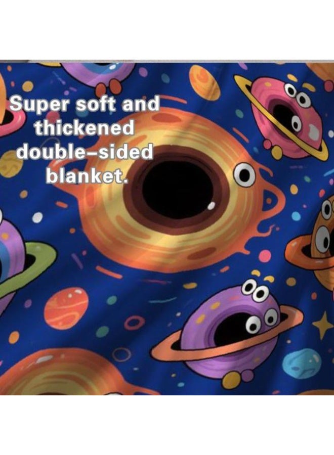 عام بطانية رقيقة من الفانيلا الكرتونية للأطفال والرضع (دافئة ومريحة، ومناسبة للنوم والألعاب) 70 سم * 100 سم - Image 4